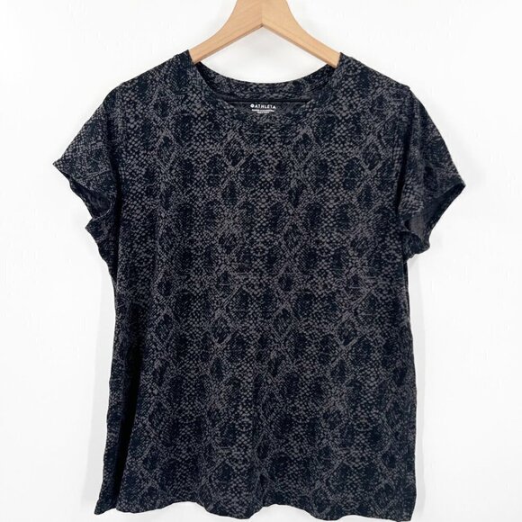Athleta Organic Snake Print Tee - Picture 1 of 8